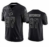 Men's Detroit Lions #97 Aidan Hutchinson Black Reflective Jersey Dyin,baseball caps,new era cap wholesale,wholesale hats